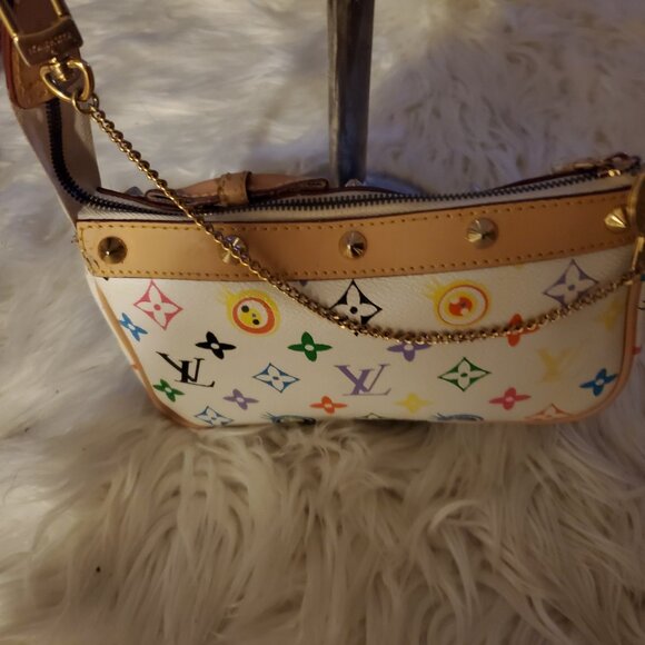 Louis Vuitton Multi-Color Monogram Pochette (20+ years Old).WITHOUT CHAIN M92192 - Picture 2 of 6